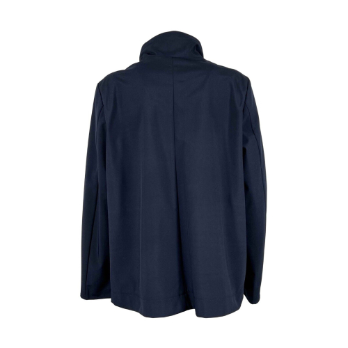 PERSONA by Marina Rinaldi women's blue/grey unlined jacket 31.1021273 TECHNICAL 94% polyester 6% elastane