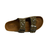 POST&CO sandalo uomo doppia fascia camoscio antilope BI12AL ALASK 00 100% pelle MADE IN ITALY