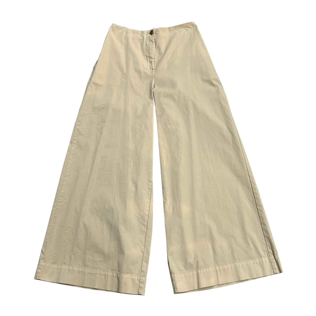 NEIRAMI beige palazzo trousers P543N0-N/S2 cotton MADE IN ITALY