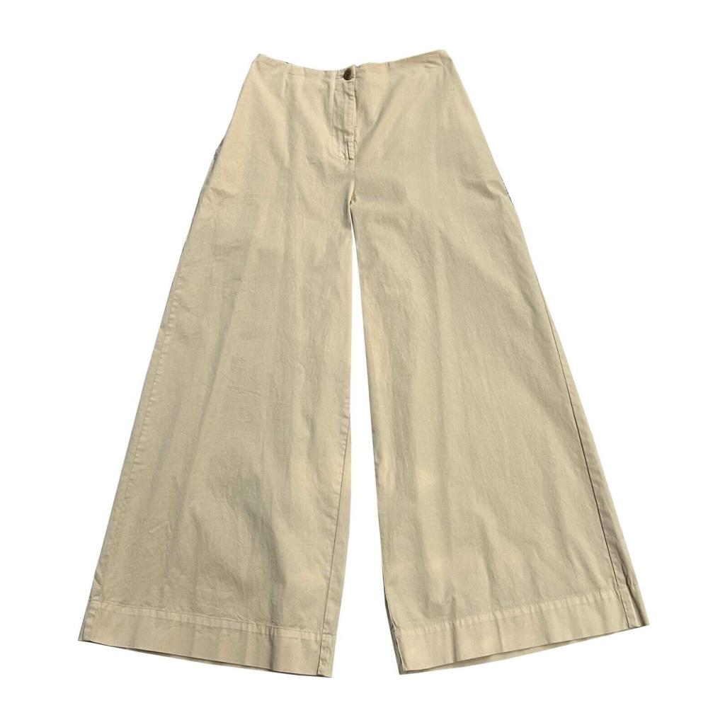 NEIRAMI pantalone palazzo beige P543N0-N/S2 cotone MADE IN ITALY