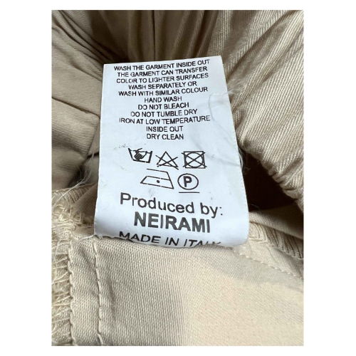 NEIRAMI pantalone palazzo beige P543N0-N/S2 cotone MADE IN ITALY