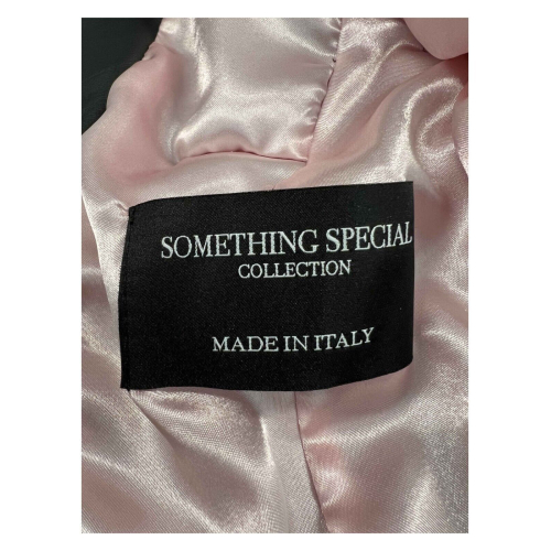 SOMETHING SPECIAL COLLECTION black leather jacket pink lining KIODO MADE IN ITALY