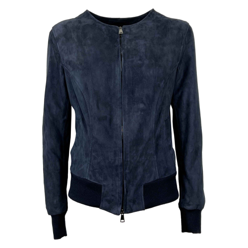 SOMETHING SPECIAL COLLECTION women's suede jacket STEWART CAMO MADE IN ITALY