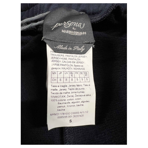 PERSONA by Marina Rinaldi women's blue brushed fleece trousers art 21.1781032 OLLA MADE IN ITALY