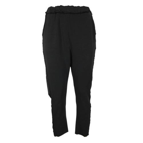 SOKO NI INAI woman trousers brushed fleece 95% cotton 5% elastane MADE IN ITALY