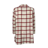 NEIRAMI women's long cream checked red jacket C712EV MADE IN ITALY