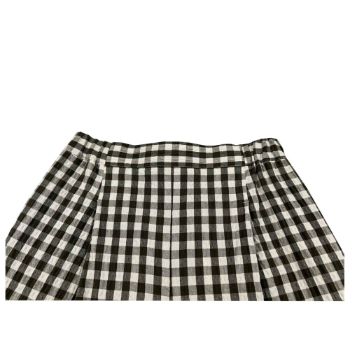 NEIRAMI women's white/military checked trousers mod egg with pences P746SA MADE IN ITALY