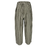 NEIRAMI women's white/military checked trousers mod egg with pences P746SA MADE IN ITALY