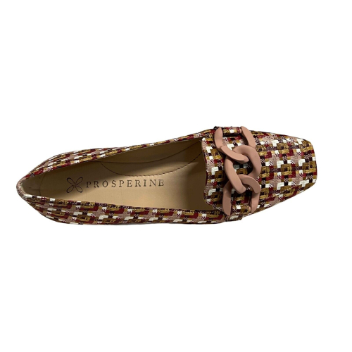 PROSPERINE women's moccasin with multicolor mat print 2310 100% leather MADE IN ITALY