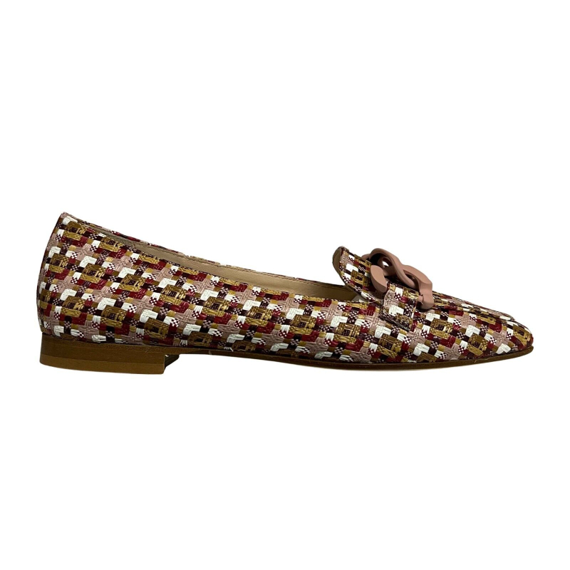 PROSPERINE women's moccasin with multicolor mat print 2310 100% leather MADE IN ITALY