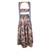 IL THE DELLE 5 pink/grey woman dress OMAR 12ST ROCKING ROSE 100% cotton MADE IN ITALY
