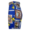 IL THE DELLE 5 women's patterned crop trousers MAJOLIC cornflower blue/multicolor DONALD 14ST MADE IN ITALY