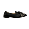 PROSPERINE moccasin black woman black/ecru 7573/027 100% leather MADE IN ITALY