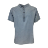 MADSON by BottegaChilometriZero camicia uomo chambray celeste  DU22317 GURU OLD AMERICA MADE IN ITALY