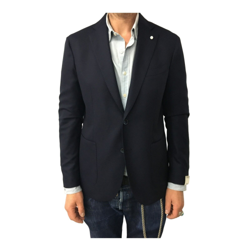 LUIGI BIANCHI MANTOVA man jacket mod TRAVELLING JACKET Blue