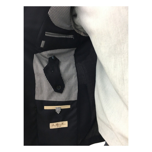 LUIGI BIANCHI MANTOVA giacca uomo blu mod 2560 TRAVELLING JACKET 100% lana