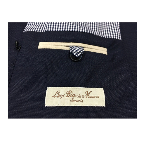 LUIGI BIANCHI MANTOVA giacca uomo blu mod 2560 TRAVELLING JACKET 100% lana