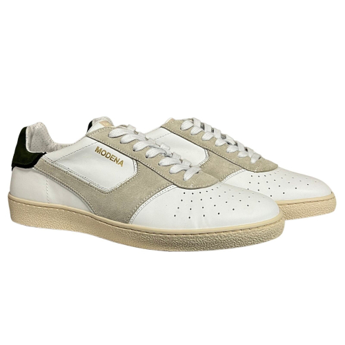 PANTOFOLA D'ORO white/green leather man shoe MODENA CYL2SU MADE IN ITALY