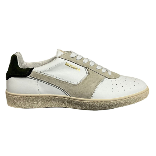 PANTOFOLA D'ORO white/green leather man shoe MODENA CYL2SU MADE IN ITALY