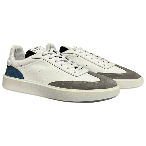 PANTOFOLA D'ORO men's shoes leather white/grey/black/light blue LLG9WU 100% leather MADE IN ITALY
