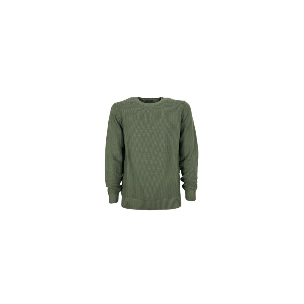 FERRANTE men's green cotton round neck sweater U25104 100% cotton MADE IN ITALY