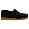 ICON LAB Men's shoe 2100 slip on with fringe 100% greased suede burnt color MADE IN ITALY