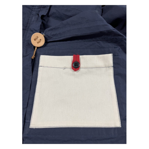 MANIFATTURA CECCARELLI man jacket unlined blue/yellow 6026 QP 100% cotton