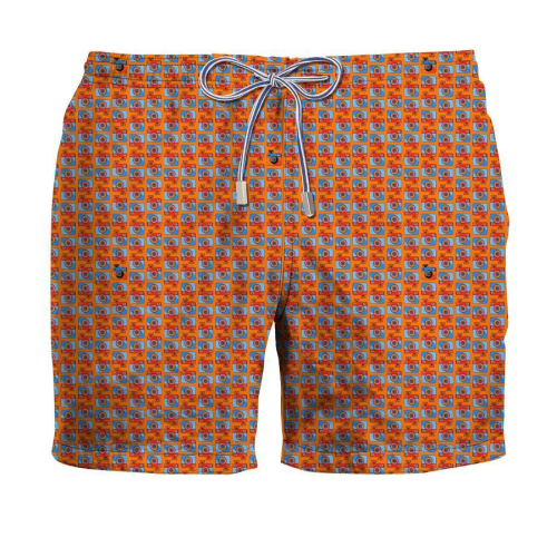 ZEYBRA Men's swimsuit POLAROID orange 100% nylon MADE IN ITALY