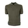 FERRANTE men's green polo shirt with border R18605 100% cotton MADE IN ITALY