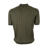 FERRANTE men's green polo shirt with border R18605 100% cotton MADE IN ITALY