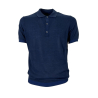 FERRANTE men's polo shirt with mélange edge U29602 100% cotton MADE IN ITALY