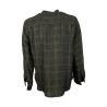 CROSSLEY men's anthracite/green checked shirt JOINRWP 100% linen MADE IN ITALY