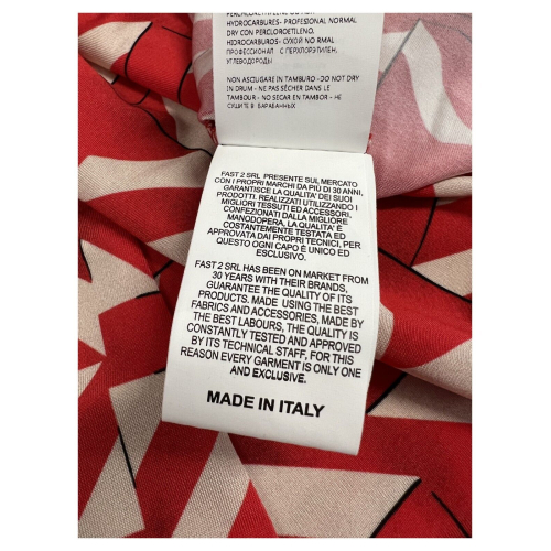 CORTE DEI GONZAGA GOLD red/beige/black geometric patterned sweater 2201 1C4980 E2031 MADE IN ITALY