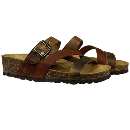 BIO BIO FOOTWEAR women's sandal multicolor oiled leather RIA 100% leather