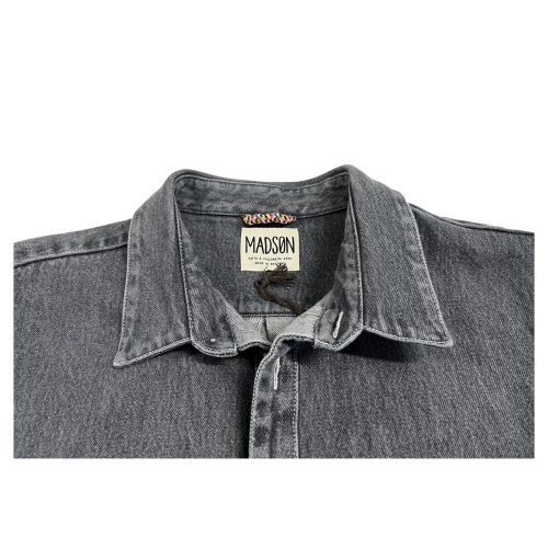 MADSON by BottegaChilometriZero gray jeans shirt jacket DU22707 100% cotton MADE IN ITALY