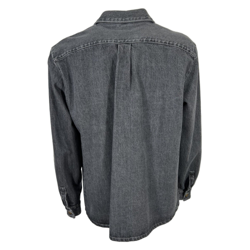 MADSON by BottegaChilometriZero giacca camicia jeans grigio DU22707 100% cotone MADE IN ITALY