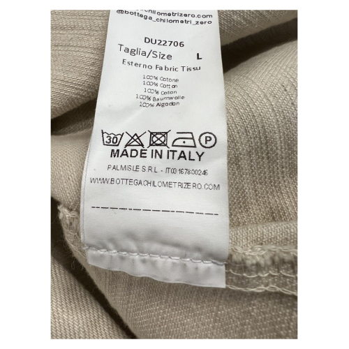 MADSON by BottegaChilometriZero giacca camicia uomo bull color panna DU22706 100% cotone MADE IN ITALY