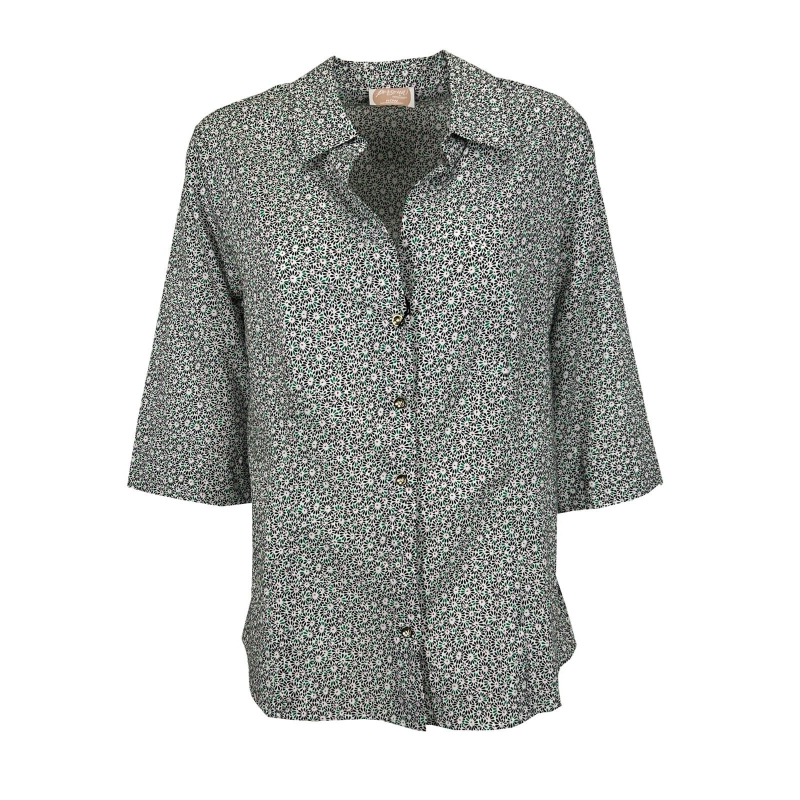 PERSONA by Marina Rinaldi linea N.O.W camicia donna fantasia fiori  11.7112111 BIGN 100% cotone