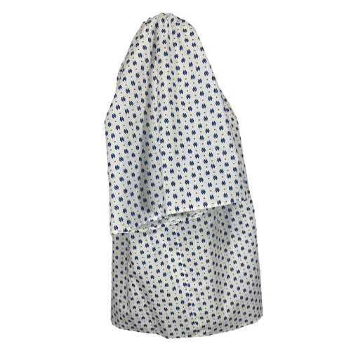 PERSONA by Marina Rinaldi N.O.W line women's patterned corolla blouse white/light blue 21.7112102 BIG