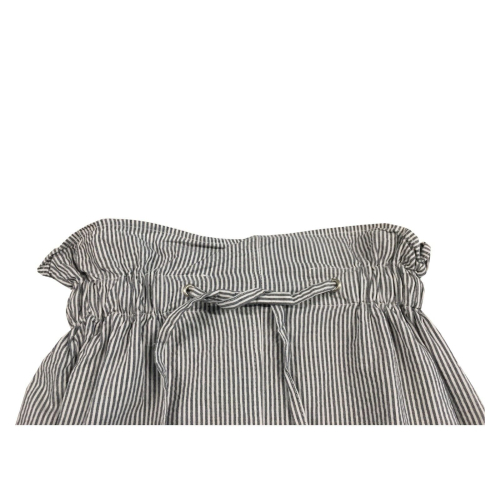 4.10 by BottegaChilometriZero women's white/black striped flared skirt DD20160 STRIPED MADE IN ITALY