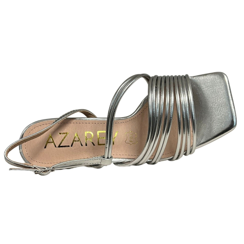 AZAREY women's silver eco-leather sandal 562G357 MADE IN SPAIN