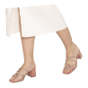 AZAREY sandalo slide  donna eco camoscio con strass nude 531G075 MADE IN SPAIN