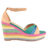 AZAREY women's espadrilles taupe multicolor eco suede and rope 494G270 MADE IN SPAIN