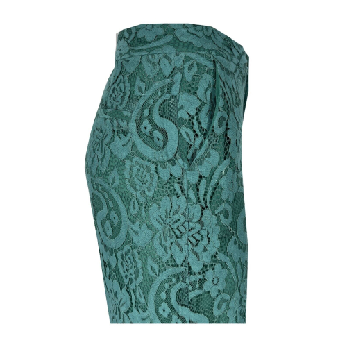 IL THE DELLE 5 GILLES 28 lined peacock color lace women's Palazzo trousers