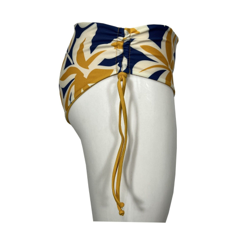 Bikini donna FEELING by JUSTMINE: fantasia floreale blu/giallo/panna, Ferretto, Coppa C | B2702 C6025 | Made in Italy