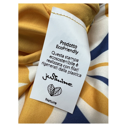 Bikini donna FEELING by JUSTMINE: fantasia floreale blu/giallo/panna, Ferretto, Coppa C | B2702 C6025 | Made in Italy