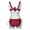 Bikini donna FEELING by JUSTMINE: fantasia con cerchi arancio/fuxia, Ferretto, Coppa C | B2702 C6026 | Made in Italy