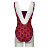 Costume intero FEELING by JUSTMINE: double-face fantasia cerchi arancio/fuxia | A706 6026 | Made in Italy