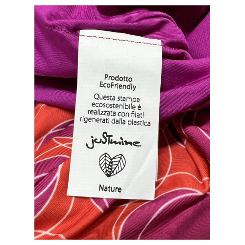 Costume intero FEELING by JUSTMINE: double-face fantasia cerchi arancio/fuxia | A706 6026 | Made in Italy