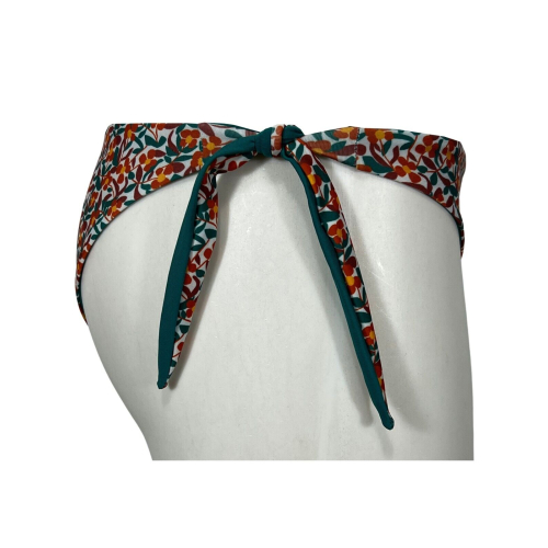 Bikini donna triangolo foderato JUSTMINE double-face emerald/orange/lila B2835  8028 Made in Italy